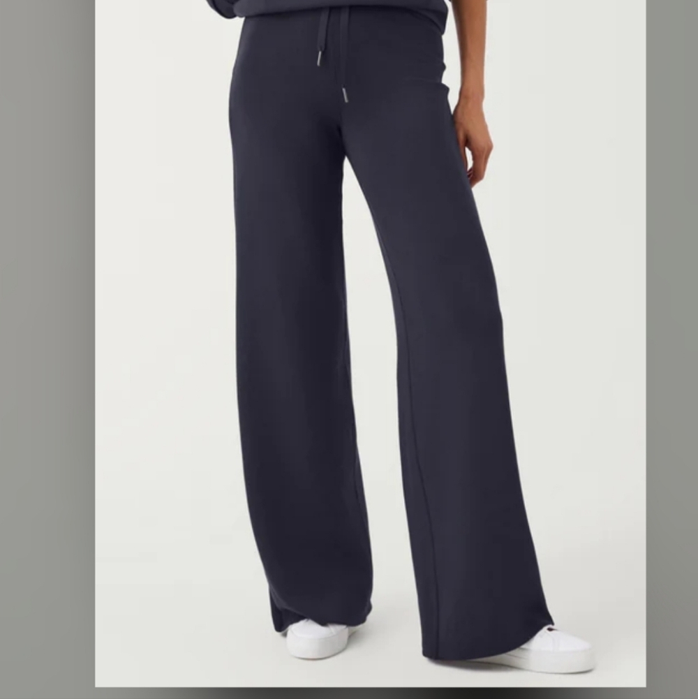 Scotch & Soda Navy Wide-Leg Knit Pants